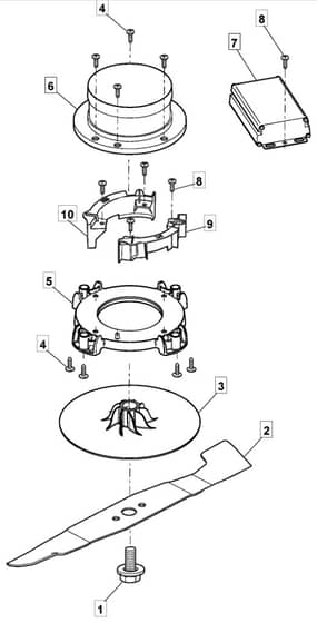 PRINCESS 38 Li - 2015 - 294385063/M15 - Mountfield Rotary Mower Blade Diagram
