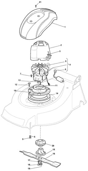 EL 460 PD - 2010 - 299480673/M10 - Mountfield Rotary Mower Blade Diagram