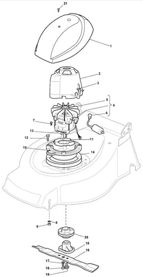 MLM 1800 - 2013 - 295486674/CAS - Mountfield Rotary Mower Blade Diagram