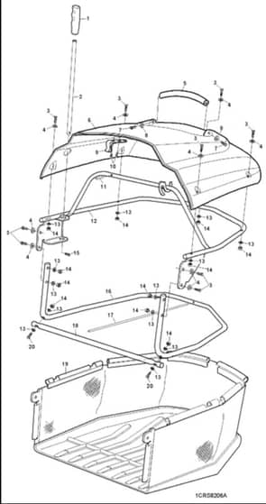 Hayter Heritage RS82H - 148D (148D260000001 - 148D260999999) - Grassbag Assembly