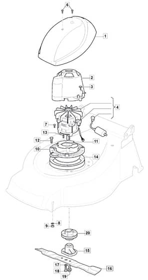 EL 4800 HP - 2012-2022 - 299480663/MTF - Mountfield Rotary Mower Blade Diagram