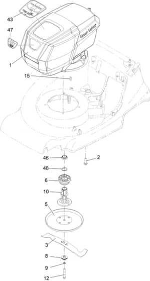 Hayter Harrier 48 Autodrive 60V - 477A (400000000 - 407399999) - Engine - Blade