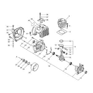 Cylinder, Crankcase, Piston
