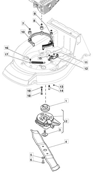 M512 PD BW BBC - 2010 - 292157338/MFR - Mountfield Rotary Mower Blade Diagram