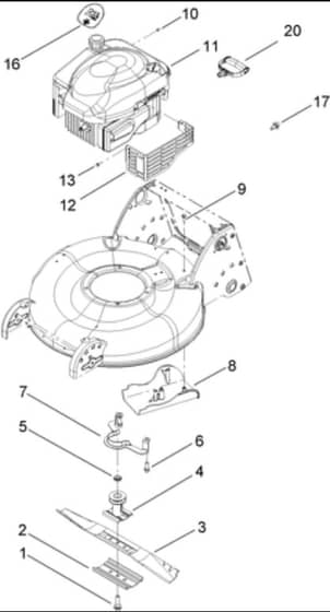 Hayter R53S - 448E (448E290001000 - 448E290999999) - Engine - Blade Assy
