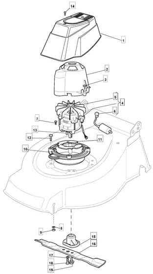 EL 4800 R HP - 2008 - 294480673/M08 - Mountfield Rotary Mower Blade Diagram