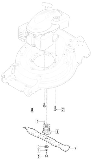 HW531 PD - 2019-2021 - 294556843/M19 - Mountfield Rotary Mower Blade Diagram
