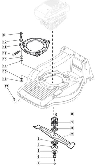 M63 PD ES - 2008 - 292552543/UM8 - Mountfield Rotary Mower Blade Diagram