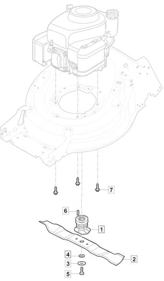 S481 PD ES - 2016-2018 - 294502543/M16 - Mountfield Rotary Mower Blade Diagram