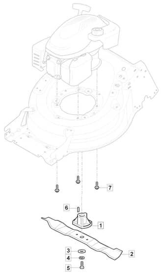 S481 HP - 2019-2020 - 294501843/M19 - Mountfield Rotary Mower Blade Diagram