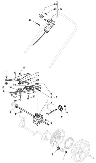 4820 PD BW EL 4S - 2015 - 299487523/MTF - Mountfield Rotary Mower Transmission Diagram