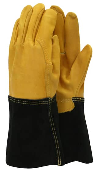 Genuine Town & Country Deluxe Premium Leather Gauntlet Gloves, Medium - TGL109M