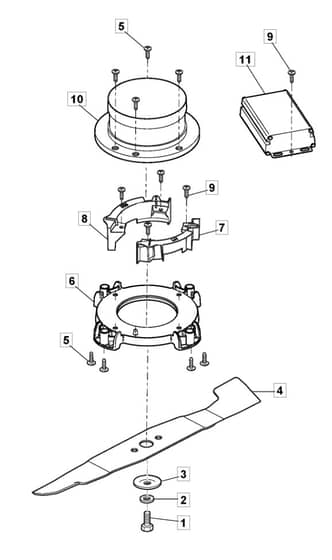PRINCESS 42 Li Kit - 2021-2022 - 294426063/M21 - Mountfield Rotary Mower Blade Diagram