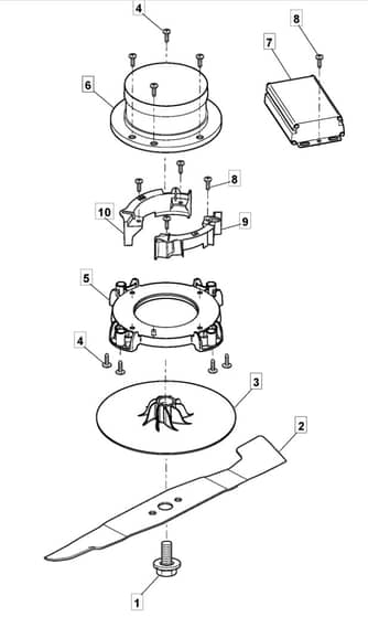 PRINCESS 38 Li - 2016-2018 - 294383063/M16 - Mountfield Rotary Mower Blade Diagram