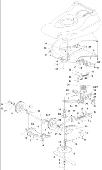 Hayter Harrier 48 AD - 490J (402000000 - 999999999) - Lower Mainframe