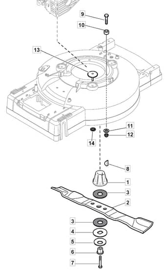 MULTICLIP 535 PD 4S - 2012-2013 - 293533038/MFR - Mountfield Rotary Mower Blade Diagram