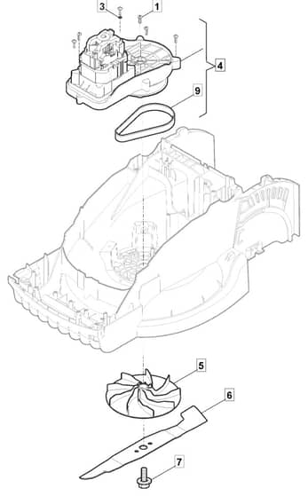 EL 380 - 2014 - 294380063/BQ - Mountfield Rotary Mower Blade Diagram