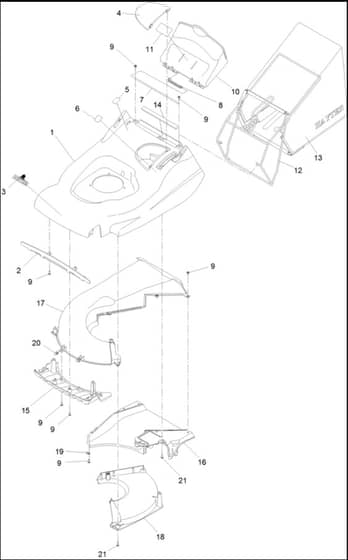 Hayter Harrier 56 Pro - 566J (402000000 - 999999999) - Deck - Grassbag