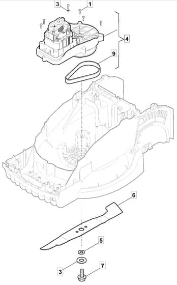 PRINCESS 34 - 2013 - 294340063/M12 - Mountfield Rotary Mower Blade Diagram