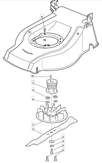 MLF 5310 PD SILENT - 2009 - 291572043/MFR - Mountfield Rotary Mower Blade Diagram