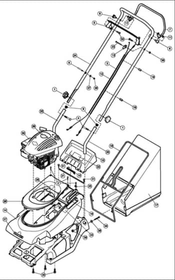 Hayter Spirit 41 Petrol AD - 619D (619D260000001 - 619D260999999) - Upper Mainframe