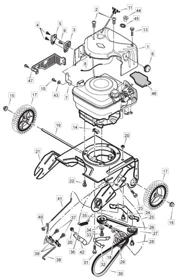 MN 421 - 2007-2008 - 18-2818-78 - Mountfield Snow Thrower Tranmission Diagram