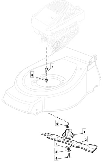 S461R HP - 2010-2013 - 294486043/M10 - Mountfield Rotary Mower Blade Diagram