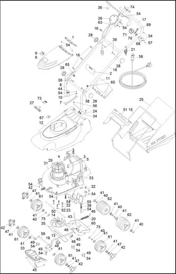 Hayter Envoy 36 - 100J (400000000 - 401999999) - Mainframe Assembly