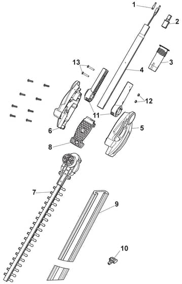 MMH 48 Li - 2018-2019 - 273460003/M15 - Mountfield Brushcutter Hedge Trimmer Diagram