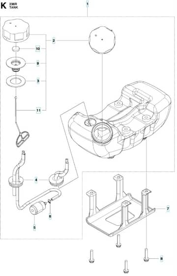 Husqvarna 236r - Fuel Tank