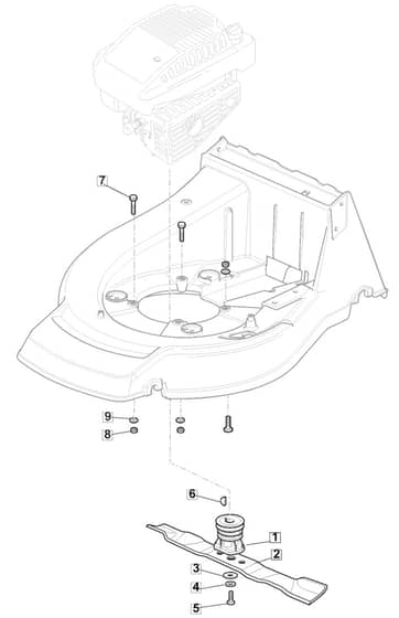 AL511 PD - 2013-2014 - 292155043/M13 - Mountfield Rotary Mower Blade Diagram