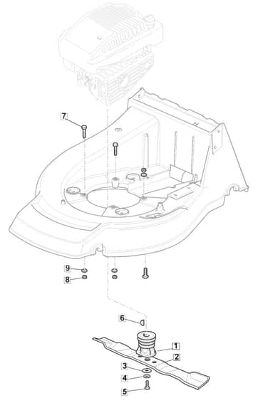ML5060 PD - 2009 - 295505138/GI - Mountfield Rotary Mower Blade Diagram