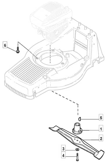 M5010 R PD - 2008 - 292505043/M08 - Mountfield Rotary Mower Blade Diagram