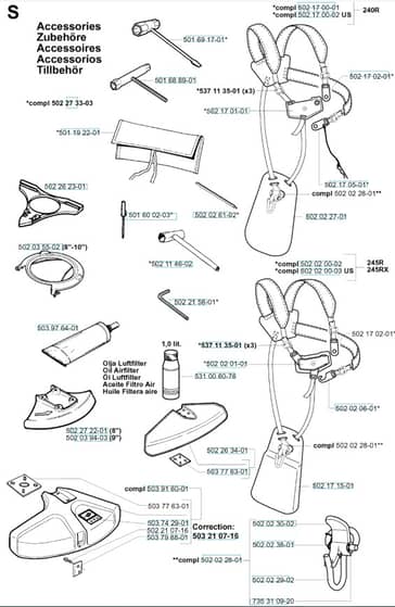 Husqvarna 240 - 2001-Current - Accessories
