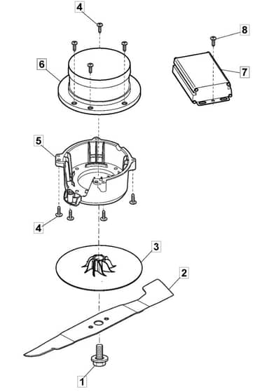 PRINCESS 34 Li - 2014 - 294345063/M14 - Mountfield Rotary Mower Blade Diagram