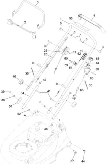Hayter Harrier 48 Autodrive 60V - 477A (400000000 - 407399999) - Handlebar - Controls