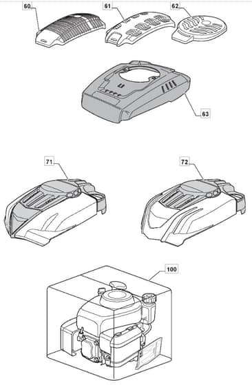 M44 PD - 2008-2010 - 292502043/UM8 - Mountfield Rotary Mower WBE0701 Cover Diagram