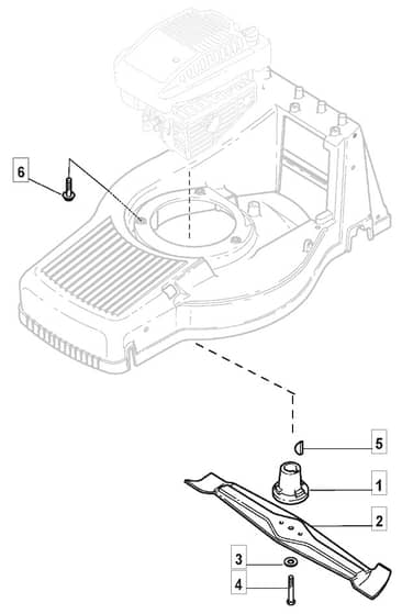 M480 R ES - 2008 - 292505523/UM8 - Mountfield Rotary Mower Blade Diagram