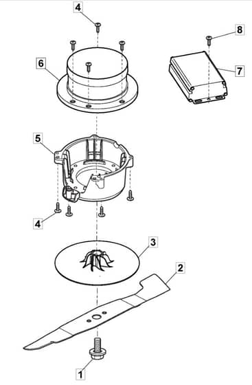 PRINCESS 34 Li - 2015 - 294345063/M15 - Mountfield Rotary Mower Blade Diagram