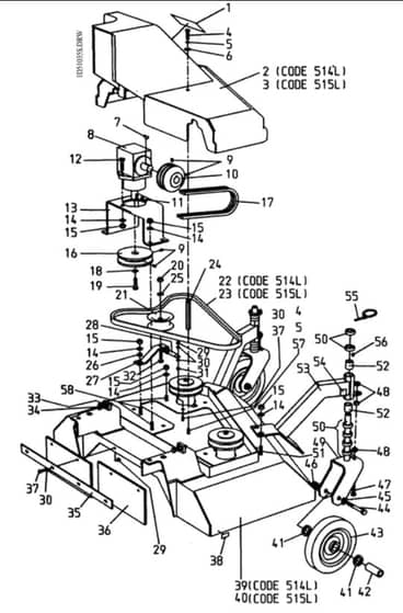 Hayter Condor 36" Rotary Attachment - 514L (514L001001 - 514L099999) - Rotary Front