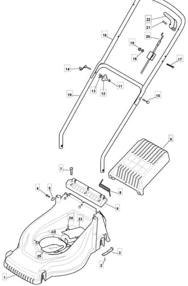 PWR HP 410 PRMA - 2006 - 297430047/BQ - Mountfield Rotary Mower Main Assembly Diagram
