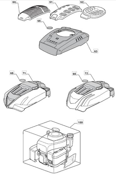 S461R PD - 2012-2014 - 299489043/M12 - Mountfield Rotary Mower WBE0702 Cover Diagram