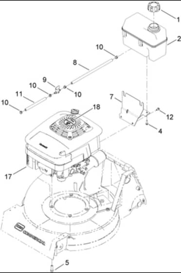 Hayter 21 Inch Heavy Duty - 455E (455E290000001 - 455E290999999) - Engine - Fuel Tank Assembly