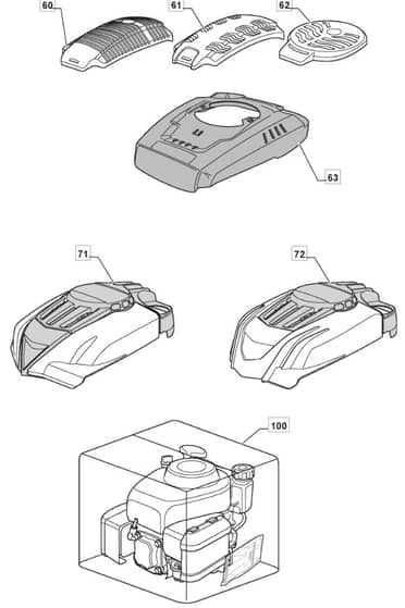 M5010 PD - 2009 - 292502043/M09 - Mountfield Rotary Mower WBE0701 Cover Diagram