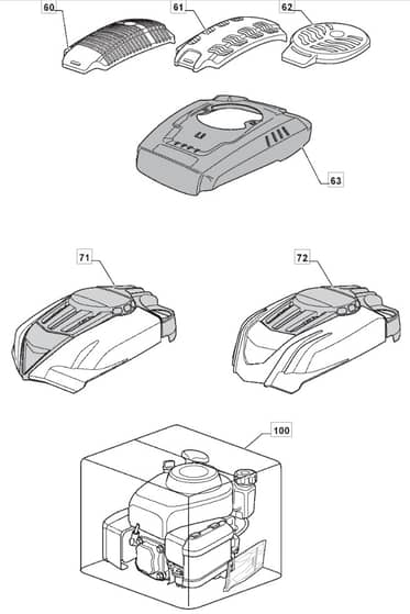 HW461 PD ES - 2010 - 299482548/ADE - Mountfield Rotary Mower WBE0701 Cover Diagram