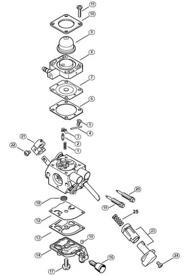Genuine Stihl HT56 C-E / G - Carburetor C1M-S267