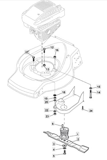 MOLEMASTER 46PD - 2015 - 299274648/M14 - Mountfield Rotary Mower Blade Diagram