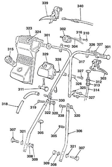 Qualcast Suffolk Punch 43S - F016L80405 - Handle Assembly