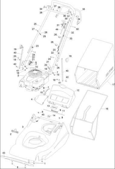 Hayter Harrier 56 Pro - 566H (566H314000001 - 566H314999999) - Upper Mainframe Harrier 56 Pro
