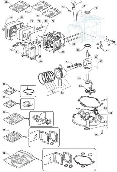 HW511 PD 4 in 1 - 2013-2014 - 295536043/M12 - Mountfield Rotary Mower WBE0701 Cylinder Diagram